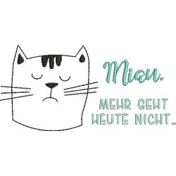 Stickdatei - grummelige Katze